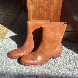 Vintage L.L.Bean Western Style Leather Boots Women 7.5